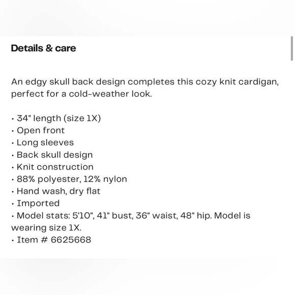 Skull Cardigan 💀 - Picture 4 of 4